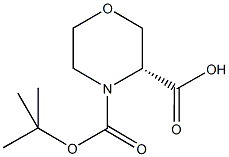 (R)-N-t-Butyloxycarbonyl-morpholine-3-carboxylic acid Structure