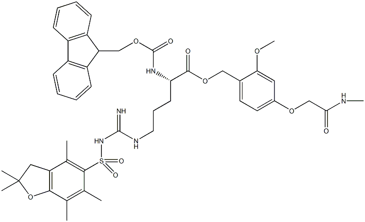 Fmoc-L-Arg(Pbf)-AC TG 구조식 이미지