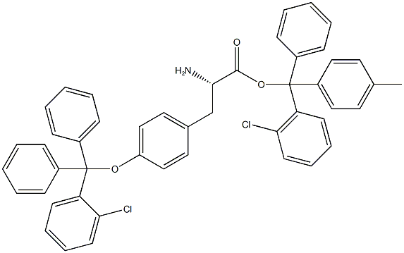 H-L-TYR(CLT)-2-CHLOROTRITYL RESIN 구조식 이미지