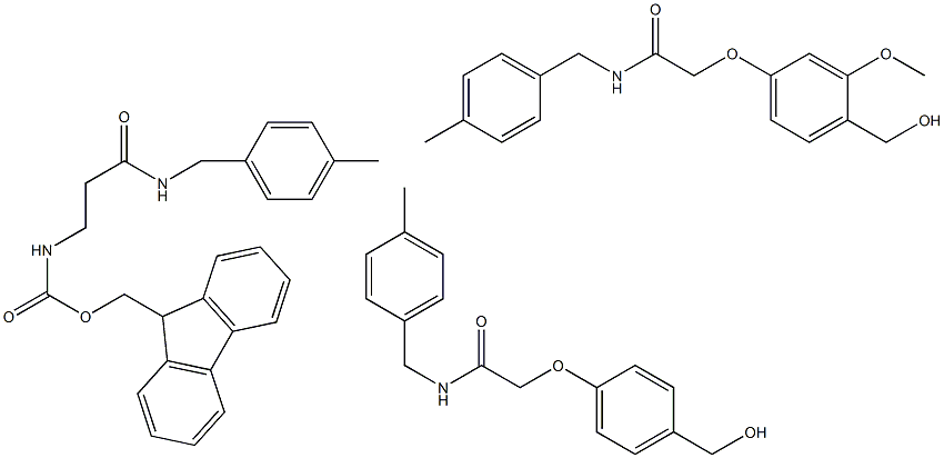 Trifunctionalized Polystyrene-[Fmoc-beta-Ala Structure
