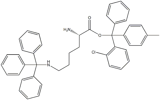 H-L-LYS(TRT)-2-CHLOROTRITYL RESIN 구조식 이미지