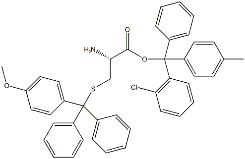 H-L-CYS(MMT)-2-CHLOROTRITYL RESIN 구조식 이미지