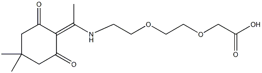 8-[(4,4-Dimethyl-2,6-dioxocyclohex-1-ylidene)ethyl-amino]-3,6-dioxaoctanoic acid, {2-[2-(Dde-amino)ethoxy]ethoxy}acetic acid Structure