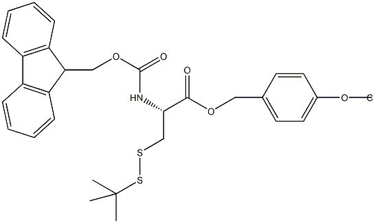 Fmoc-L-Cys(SS-tBu)-Wang TG 구조식 이미지