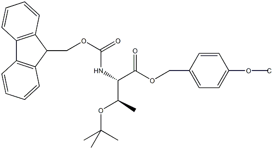 Fmoc-L-Thr(tBu)-Wang TG Structure