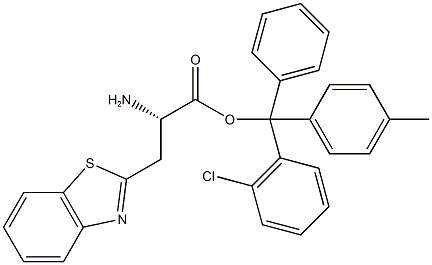 L-2-Amino-3-(2-benzothiazolyl)propionic acid-2-chlorotrityl resin (100-200 mesh, > 0.5 mmol 구조식 이미지