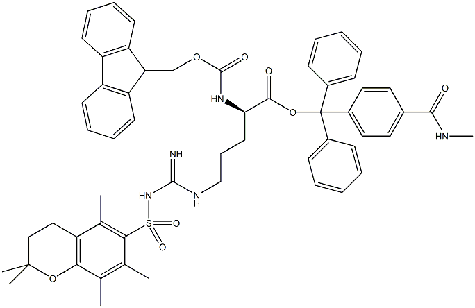 Fmoc-D-Arg(Pmc)-Trt TG 구조식 이미지