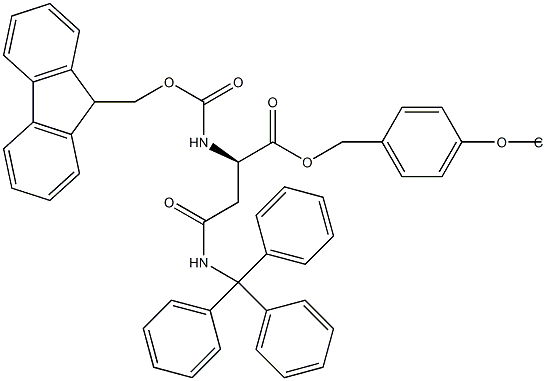 Fmoc-D-Asn(Trt)-Wang TG Structure