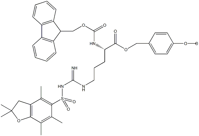 Fmoc-L-Arg(Pbf)-Wang TG 구조식 이미지