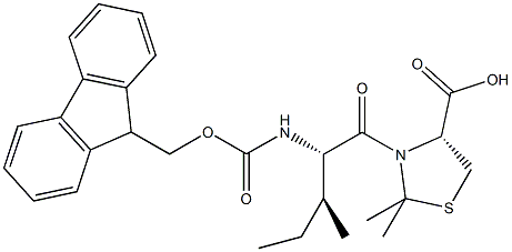 Fmoc-L-Ile-L-Cys[PSI(Me,Me)Pro]-OH Structure