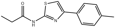 N-[4-(4-methylphenyl)-1,3-thiazol-2-yl]propanamide 구조식 이미지