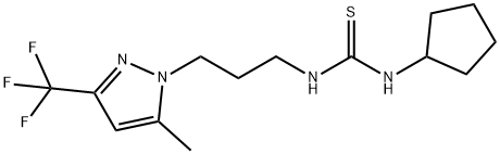 1-cyclopentyl-3-[3-[5-methyl-3-(trifluoromethyl)pyrazol-1-yl]propyl]thiourea Structure