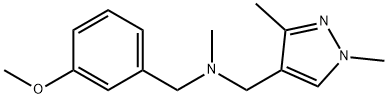N-[(1,3-dimethylpyrazol-4-yl)methyl]-1-(3-methoxyphenyl)-N-methylmethanamine Structure