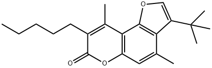 3-tert-butyl-4,9-dimethyl-8-pentylfuro[2,3-f]chromen-7-one Structure