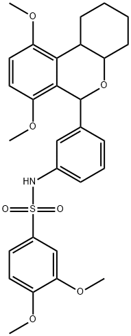 N-[3-(7,10-dimethoxy-2,3,4,4a,6,10b-hexahydro-1H-benzo[c]chromen-6-yl)phenyl]-3,4-dimethoxybenzenesulfonamide Structure