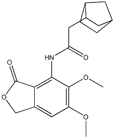 2-(3-bicyclo[2.2.1]heptanyl)-N-(5,6-dimethoxy-3-oxo-1H-2-benzofuran-4-yl)acetamide Structure