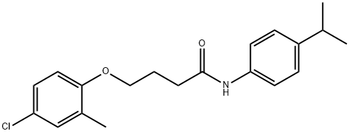 4-(4-chloro-2-methylphenoxy)-N-(4-propan-2-ylphenyl)butanamide 구조식 이미지