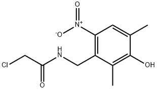 2-chloro-N-[(3-hydroxy-2,4-dimethyl-6-nitrophenyl)methyl]acetamide Structure
