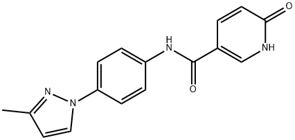 N-[4-(3-methylpyrazol-1-yl)phenyl]-6-oxo-1H-pyridine-3-carboxamide 구조식 이미지