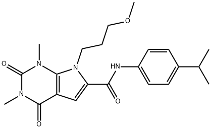 7-(3-methoxypropyl)-1,3-dimethyl-2,4-dioxo-N-(4-propan-2-ylphenyl)pyrrolo[2,3-d]pyrimidine-6-carboxamide Structure