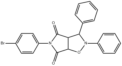 5-(4-bromophenyl)-2,3-diphenyl-3a,6a-dihydro-3H-pyrrolo[3,4-d][1,2]oxazole-4,6-dione 구조식 이미지