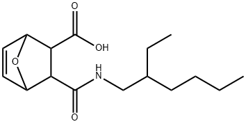 2-(2-ethylhexylcarbamoyl)-7-oxabicyclo[2.2.1]hept-5-ene-3-carboxylic acid 구조식 이미지