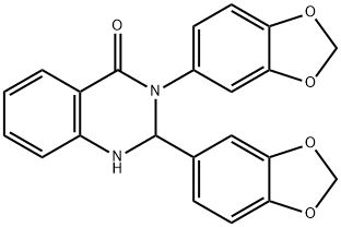 2,3-bis(1,3-benzodioxol-5-yl)-1,2-dihydroquinazolin-4-one 구조식 이미지