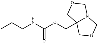 1,3,5,7-tetrahydro-[1,3]oxazolo[3,4-c][1,3]oxazol-7a-ylmethyl N-propylcarbamate 구조식 이미지