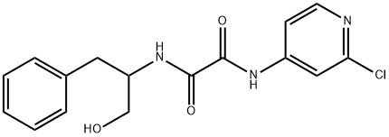 N-(2-chloropyridin-4-yl)-N'-(1-hydroxy-3-phenylpropan-2-yl)oxamide 구조식 이미지