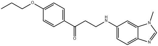 3-[(3-methylbenzimidazol-5-yl)amino]-1-(4-propoxyphenyl)propan-1-one Structure