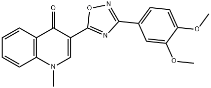 3-[3-(3,4-dimethoxyphenyl)-1,2,4-oxadiazol-5-yl]-1-methylquinolin-4-one Structure