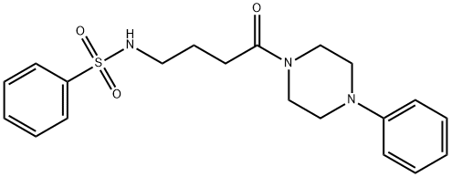 N-[4-oxo-4-(4-phenylpiperazin-1-yl)butyl]benzenesulfonamide 구조식 이미지