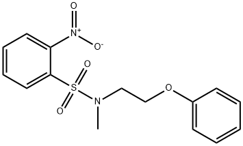 N-methyl-2-nitro-N-(2-phenoxyethyl)benzenesulfonamide 구조식 이미지