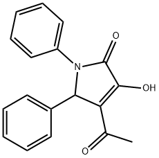 3-acetyl-4-hydroxy-1,2-diphenyl-2H-pyrrol-5-one 구조식 이미지