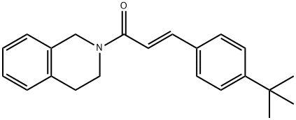 (E)-3-(4-tert-butylphenyl)-1-(3,4-dihydro-1H-isoquinolin-2-yl)prop-2-en-1-one 구조식 이미지