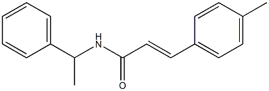 (E)-3-(4-methylphenyl)-N-(1-phenylethyl)prop-2-enamide 구조식 이미지