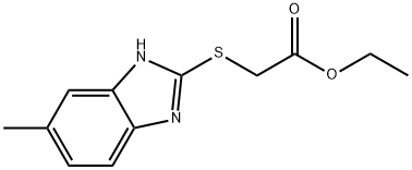 ethyl 2-[(6-methyl-1H-benzimidazol-2-yl)sulfanyl]acetate 구조식 이미지