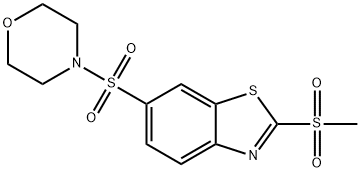 4-[(2-methylsulfonyl-1,3-benzothiazol-6-yl)sulfonyl]morpholine 구조식 이미지