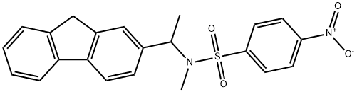 N-[1-(9H-fluoren-2-yl)ethyl]-N-methyl-4-nitrobenzenesulfonamide Structure