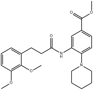 methyl 3-[3-(2,3-dimethoxyphenyl)propanoylamino]-4-piperidin-1-ylbenzoate Structure