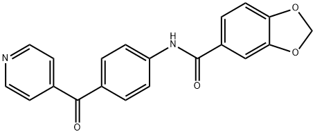N-[4-(pyridine-4-carbonyl)phenyl]-1,3-benzodioxole-5-carboxamide Structure