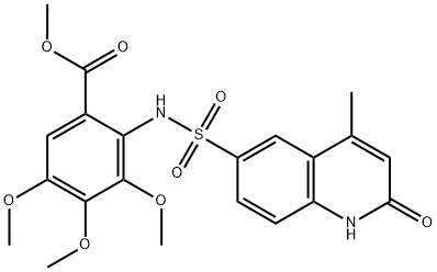 methyl 3,4,5-trimethoxy-2-[(4-methyl-2-oxo-1H-quinolin-6-yl)sulfonylamino]benzoate 구조식 이미지