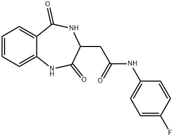 2-(2,5-dioxo-3,4-dihydro-1H-1,4-benzodiazepin-3-yl)-N-(4-fluorophenyl)acetamide Structure