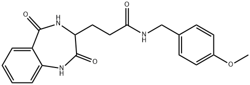 3-(2,5-dioxo-3,4-dihydro-1H-1,4-benzodiazepin-3-yl)-N-[(4-methoxyphenyl)methyl]propanamide Structure