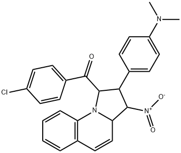 (4-chlorophenyl)-[2-[4-(dimethylamino)phenyl]-3-nitro-1,2,3,3a-tetrahydropyrrolo[1,2-a]quinolin-1-yl]methanone Structure