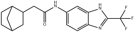 2-(3-bicyclo[2.2.1]heptanyl)-N-[2-(trifluoromethyl)-3H-benzimidazol-5-yl]acetamide Structure