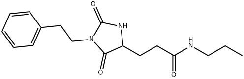 3-[2,5-dioxo-1-(2-phenylethyl)imidazolidin-4-yl]-N-propylpropanamide 구조식 이미지