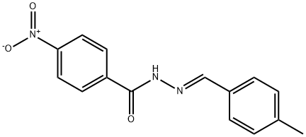 N-[(E)-(4-methylphenyl)methylideneamino]-4-nitrobenzamide 구조식 이미지