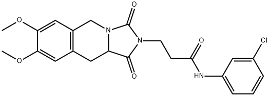 N-(3-chlorophenyl)-3-(7,8-dimethoxy-1,3-dioxo-10,10a-dihydro-5H-imidazo[1,5-b]isoquinolin-2-yl)propanamide Structure