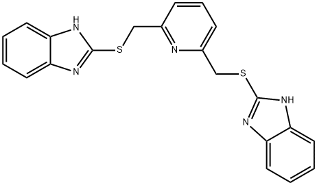 2-[[6-(1H-benzimidazol-2-ylsulfanylmethyl)pyridin-2-yl]methylsulfanyl]-1H-benzimidazole Structure